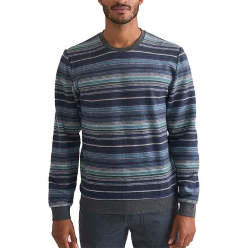 Signature Fleece Out Stripe Crewneck Sweatshirt – Men&apos;s