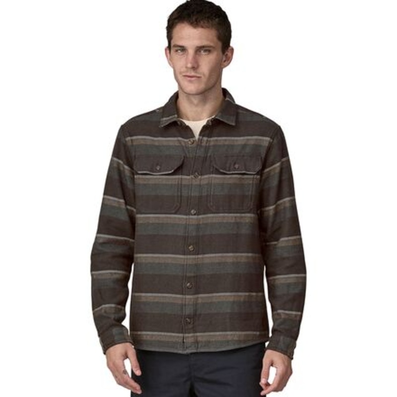 Fjord Loft Shirt – Men&apos;s|Deep Dive: Forge Grey|Forested: Nest Brown|L|M