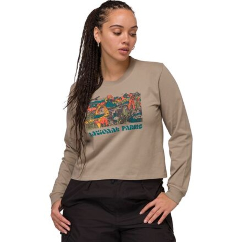 National Parks Collage Boxy Long-Sleeve T-Shirt – Women&apos;s