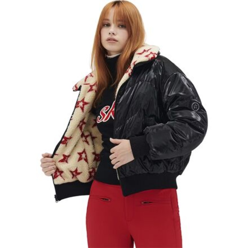 Reversible Metallic Shearling Jacket – Women&apos;s