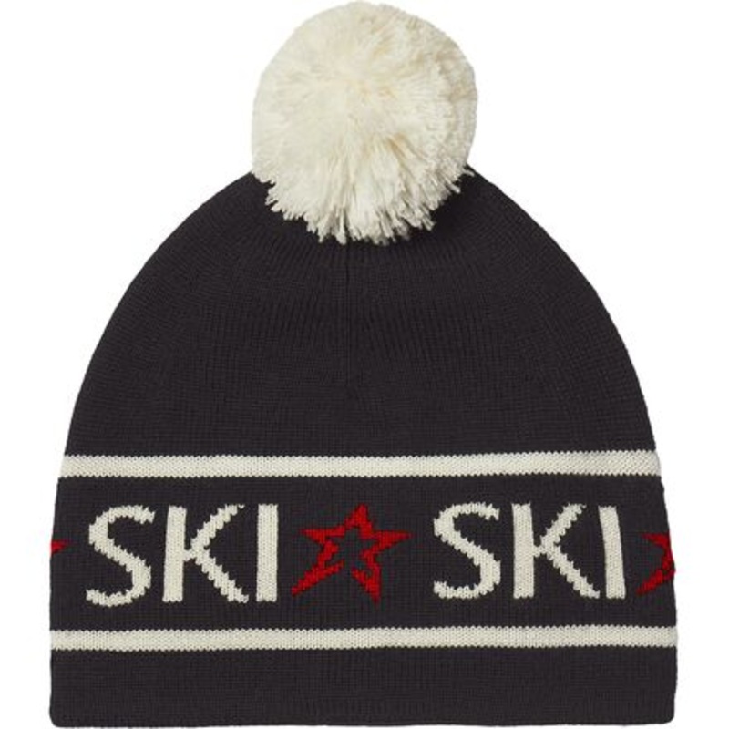 Ski Beanie|Black|Red|One Size