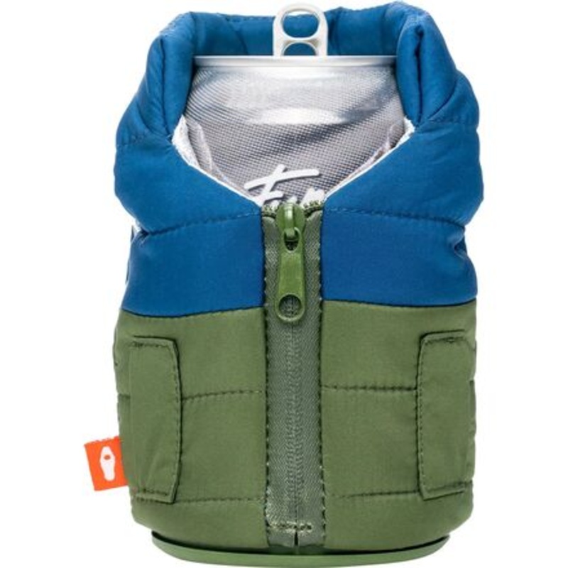 The Puffy Vest|Olive Green/Sailor Blue|One Size