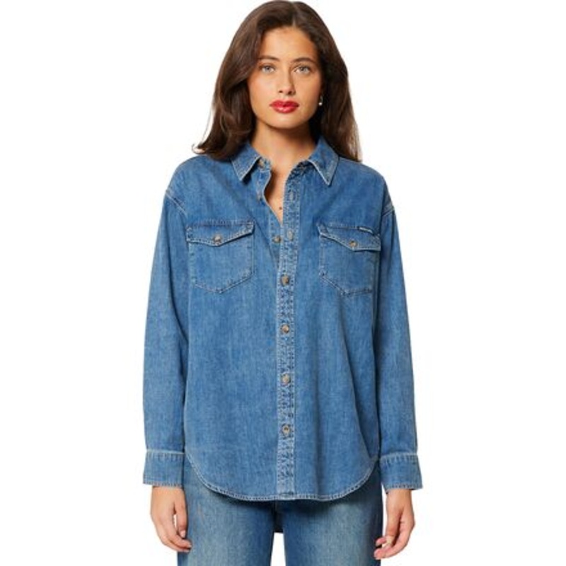 Classic Denim Worn Shirt – Women&apos;s