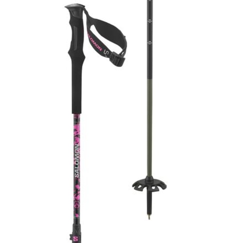 QST Carbon S3 Ski Poles|Black/Sugar Plum|One Size