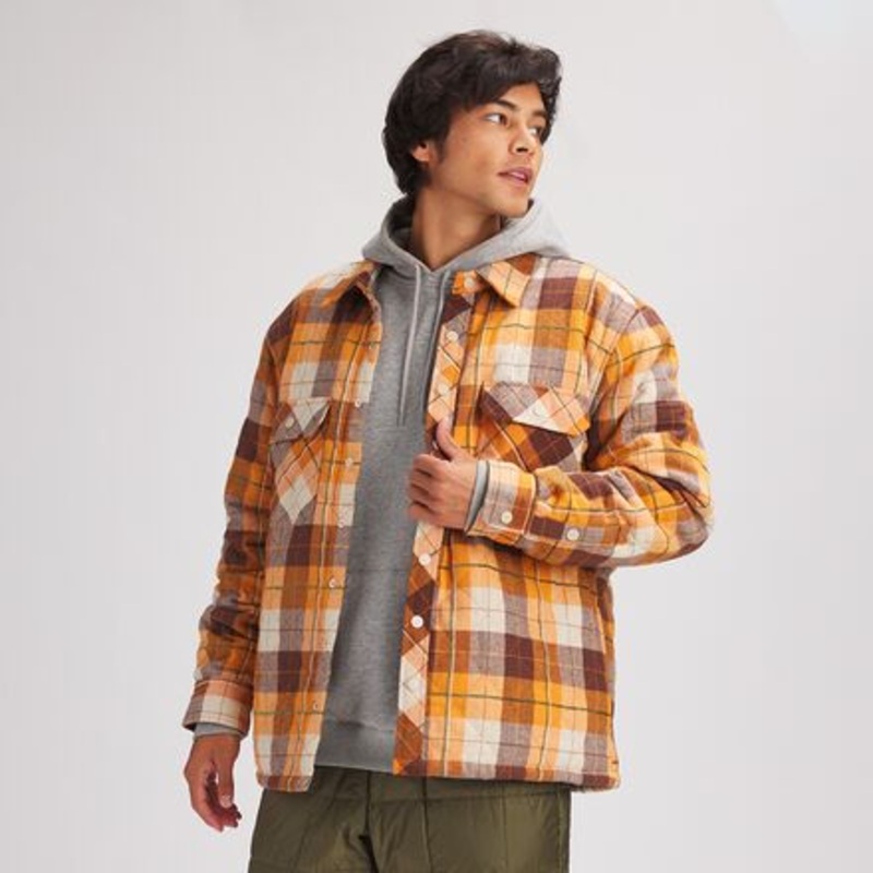 Plaid Shacket – Men&apos;s|Rust Plaid|L
