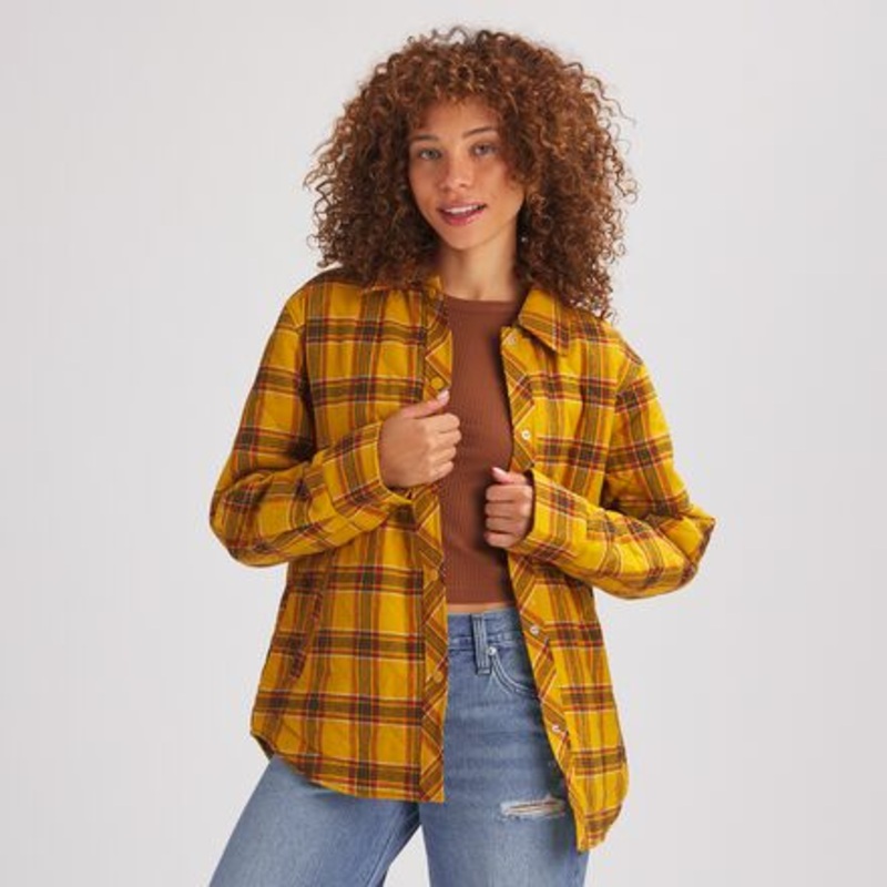 Quilted Boyfriend Plaid Shirt Jacket – Women&apos;s