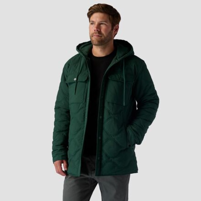 Quilted Hooded Snap Jacket – Men&apos;s