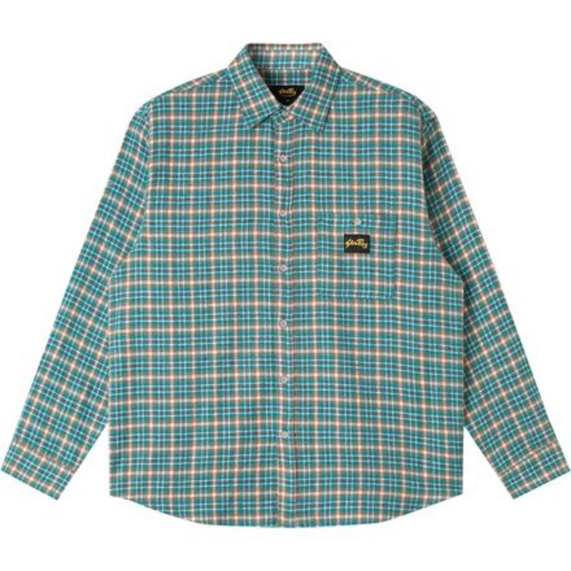 Flannel Shirt – Men&apos;s|Aqua Plaid|Easy Natural Plaid|Grey Plaid|Summer Green Plaid|L|XL|S|M