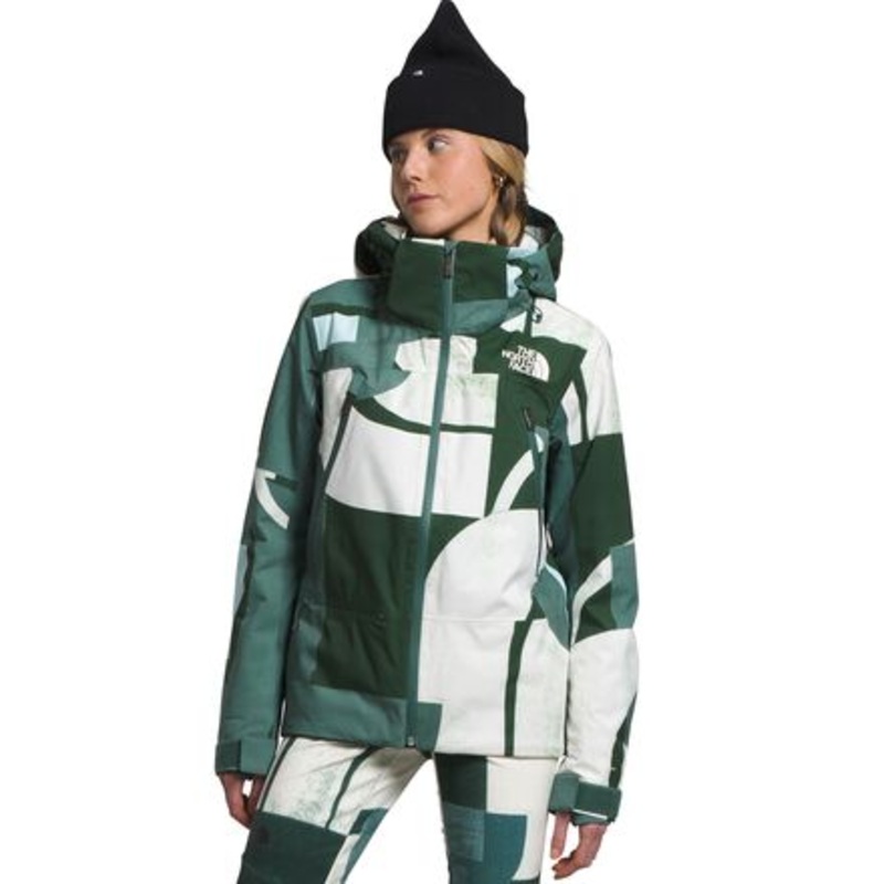 Lenado Jacket – Women&apos;s|Dark Sage Paper Halfdome Large Print|TNF Black|M|XS|S