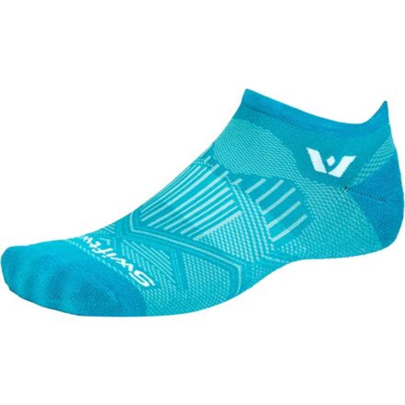 Aspire No Show Tab Sock|Geo Aqua Sky|Black|Black Coral Wave|Black Hi-Viz Wave|Geo Black/White|Geo Denim Blue|Geo Navy Hi-Viz Yellow|Pewter|Geo Rose|Geo Sterling Gray|White|S|XL|L|M