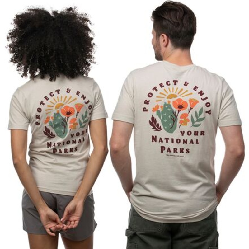 Protect And Enjoy T-Shirt|Dune|L|XL|M