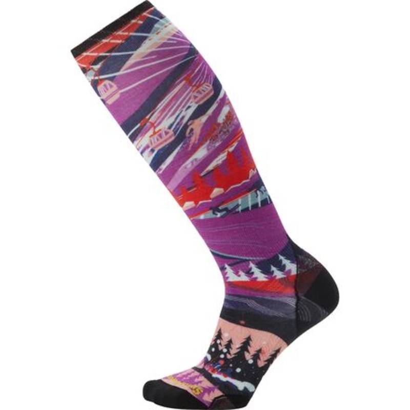 Ski Zero Cushion Skication Print OTC Sock – Women&apos;s