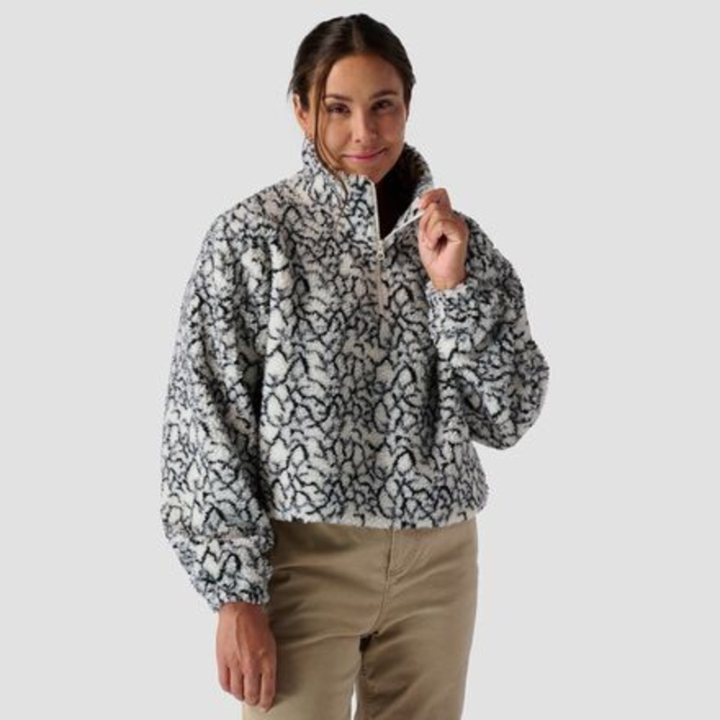 Printed Mid Pile Fleece 1/4 Zip Pullover – Women&apos;s