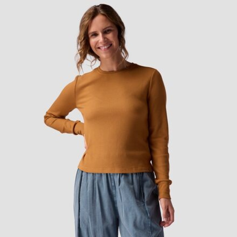 Wicking Waffle Long-Sleeve Crewneck – Women&apos;s