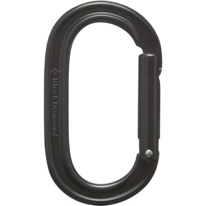 Oval Keylock Carabiner|Black|Polished|One Size