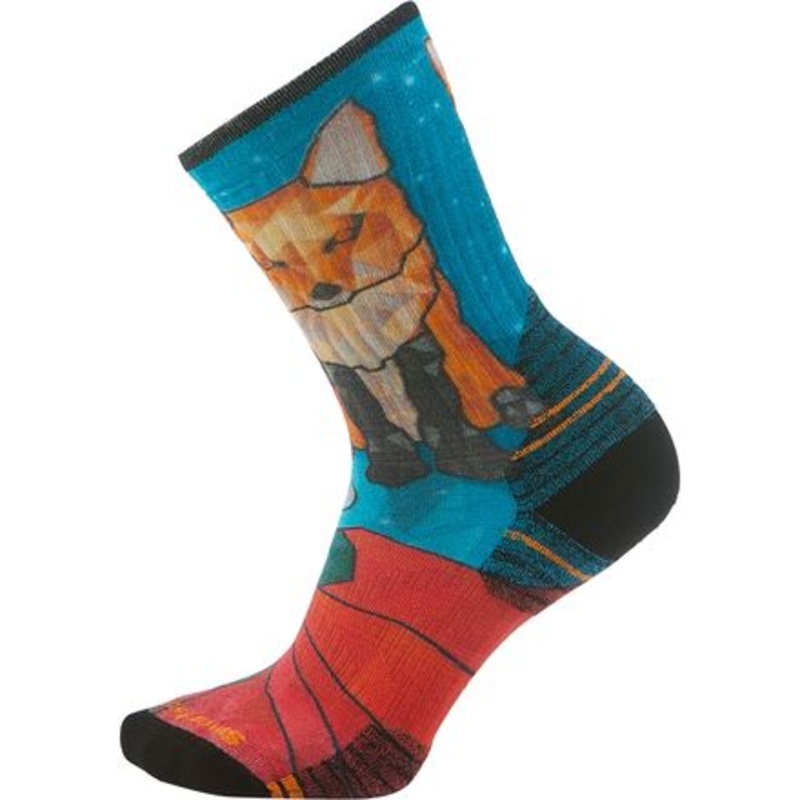 Hike Targeted Cushion Geo Fox Print Crew Sock – Women&apos;s