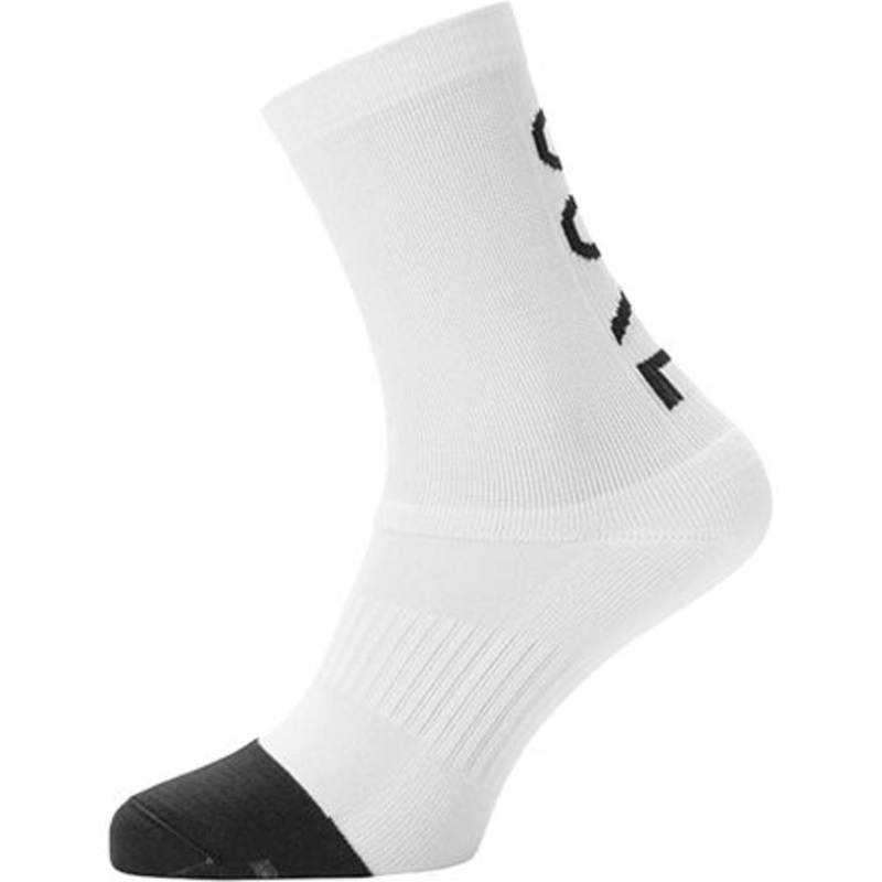 C3 Mid Brand Sock|White/Black|3.5-5.0