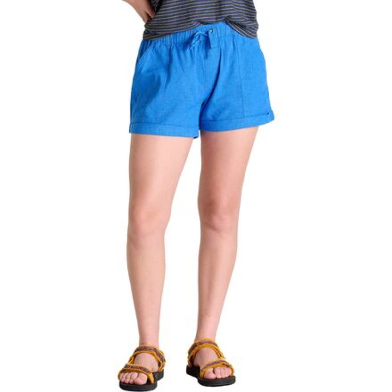 Taj Hemp Short – Women&apos;s|Chicory|Egret Thin Stripe|L|XL