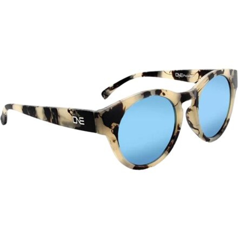 Rizzo Sunglasses|Matte Beige Marble/Smoke Lens Ice Blue Mirror|M