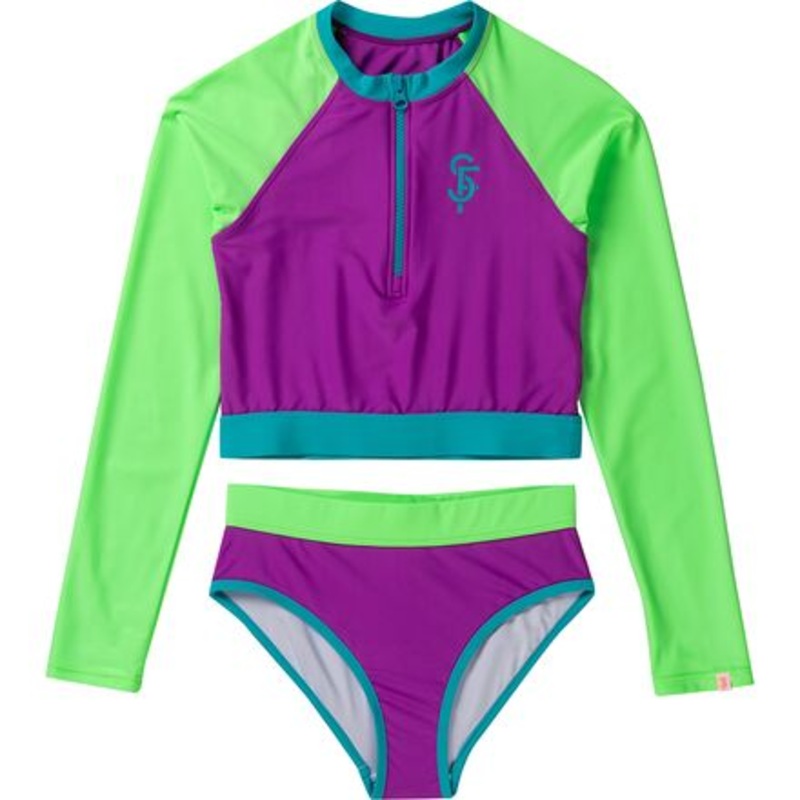 Long-Sleeve Rashguard Swimsuit Set – Girls&apos;
