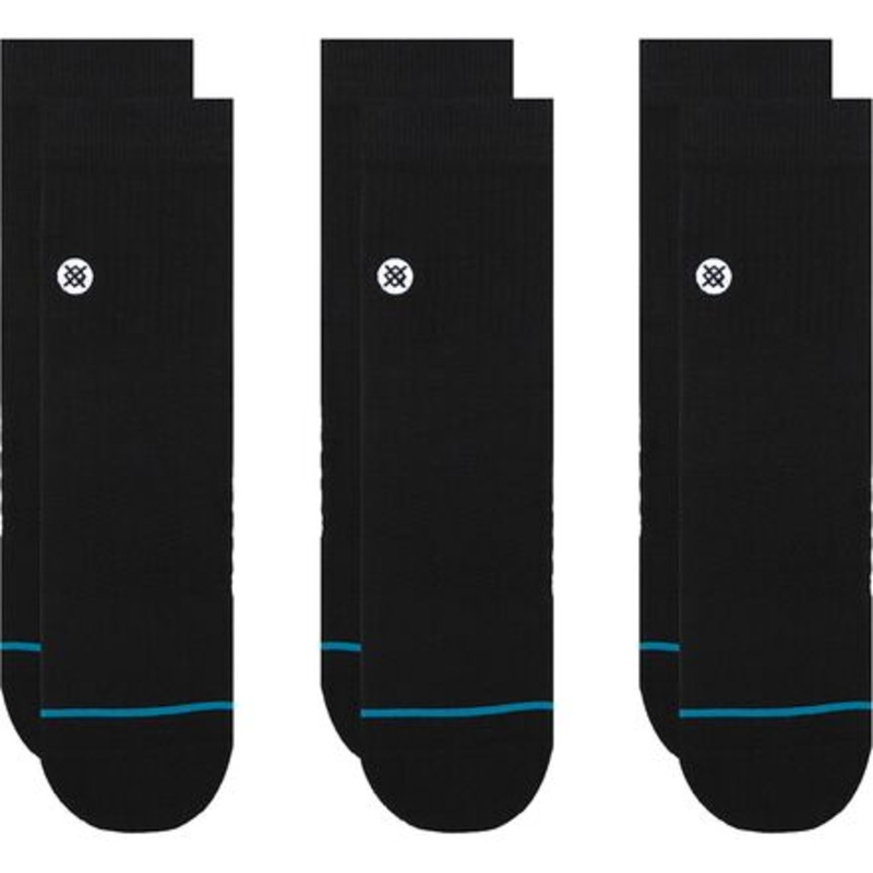 Icon Quarter Sock – 3-Pack|Black|White|L|M