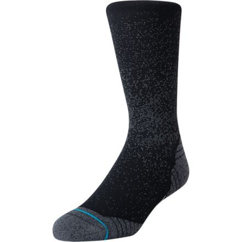 Run Light Crew Sock|Black|White|L|S|M
