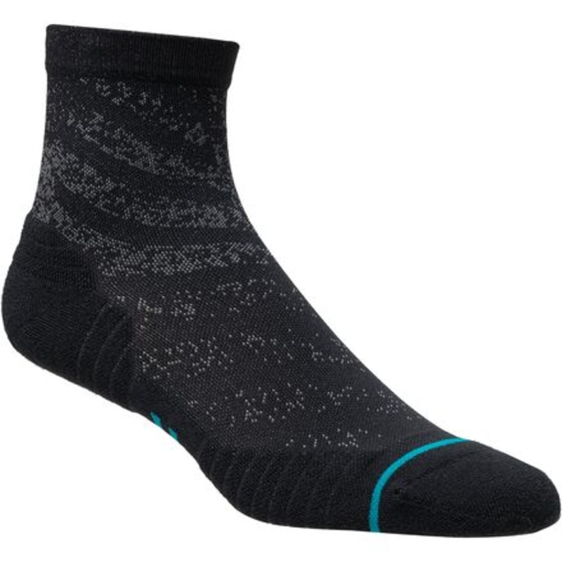 Run Light Quarter Sock|Black|L|S|M