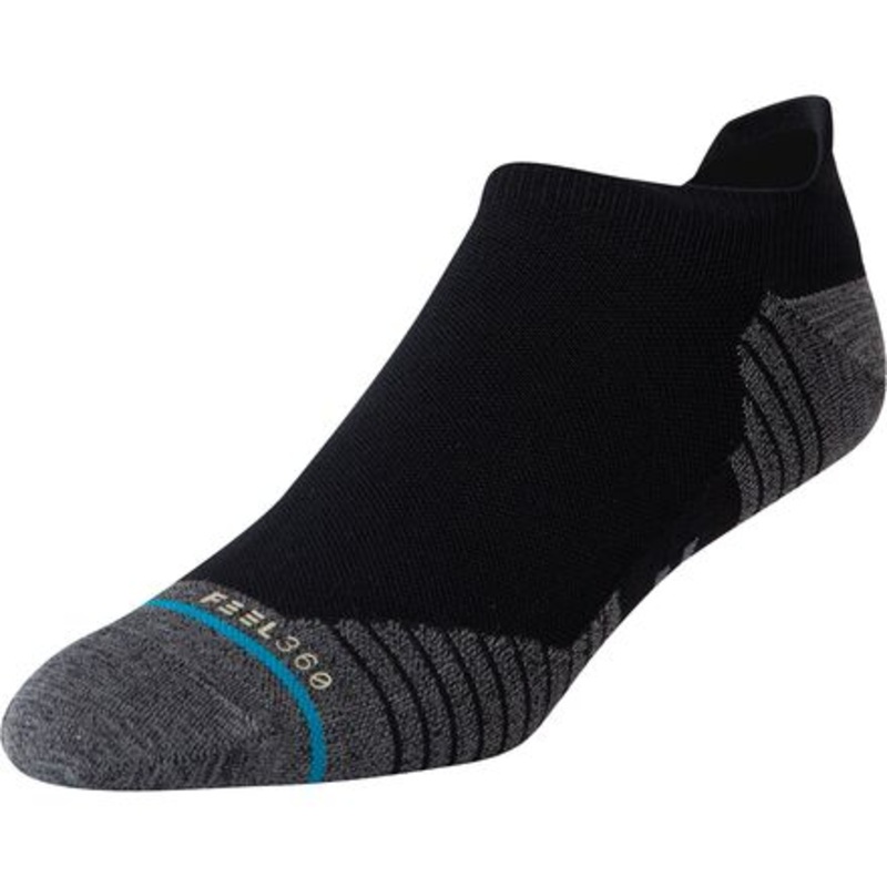 Run Ultra Light Tab Sock|Black|White|L|M