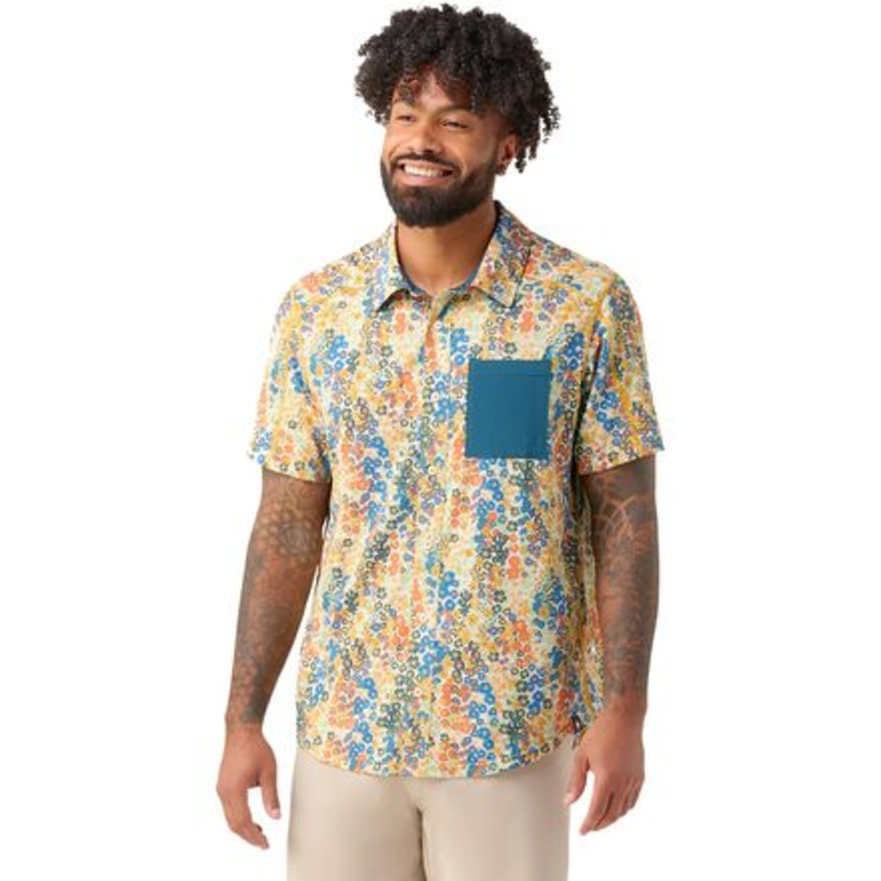Printed Short-Sleeve Button Down Shirt – Men&apos;s