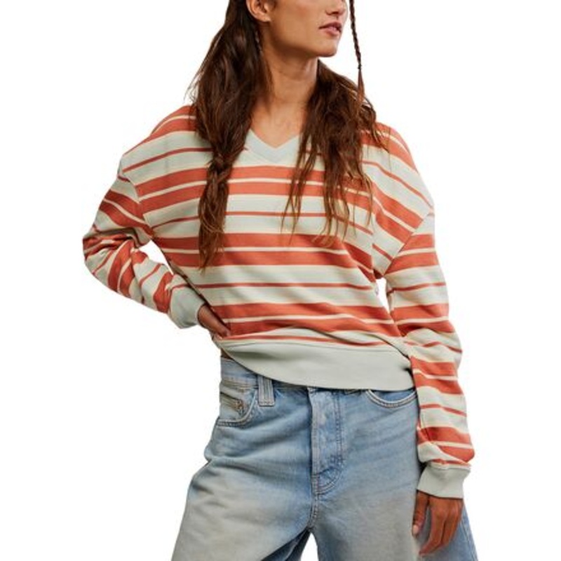 Classic Striped Shrunken Sweatshirt – Women&apos;s