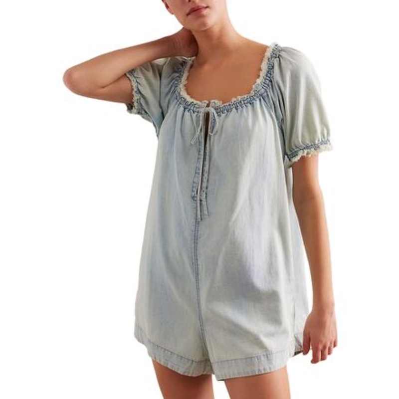 Daisy Denim Babydoll Romper – Women&apos;s