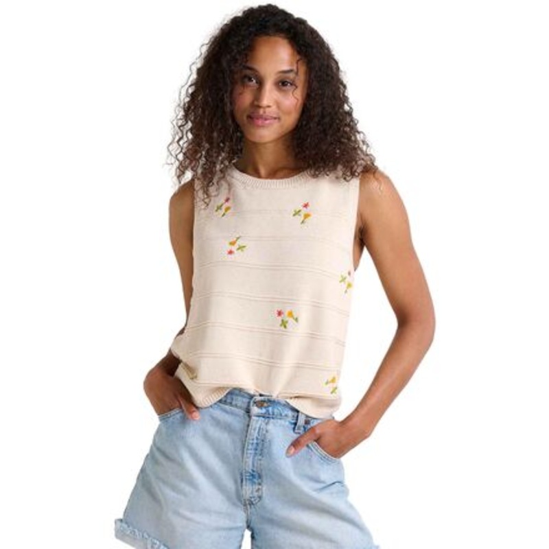 Bianca Crew Embroidered Tank – Women&apos;s
