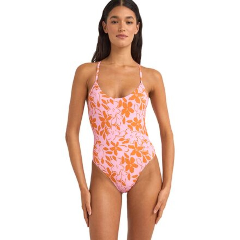 Bora Bora Floral Cross Back One-Piece Swimsuit – Women&apos;s
