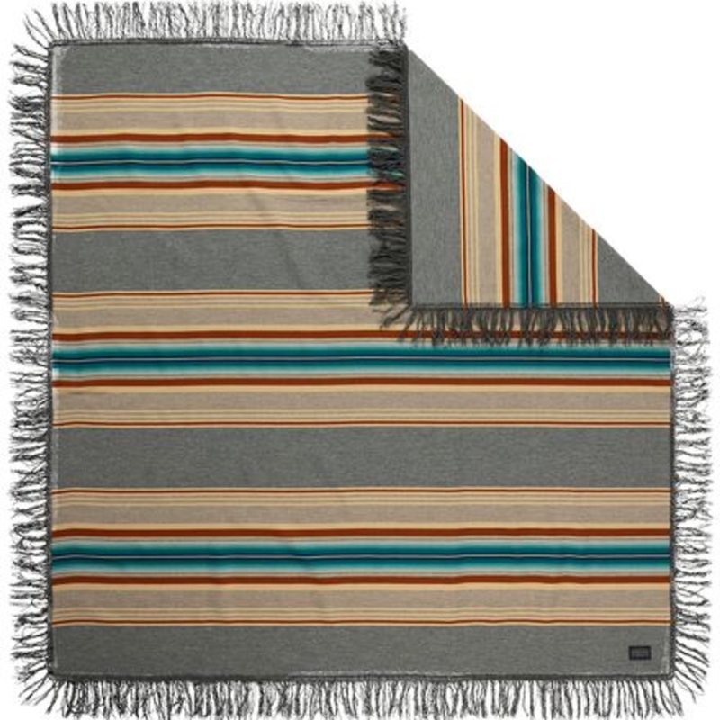 Serape Shawl|Grey|Oxford|Scarlet|Turquoise|One Size