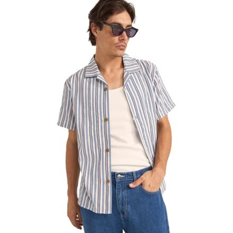 Vacation Stripe Short-Sleeve Shirt – Men&apos;s