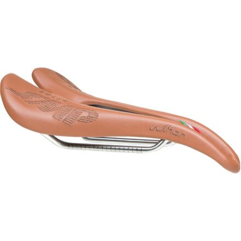 Vulkor Saddle|Vintage Brown|Light Green|Red|136mm