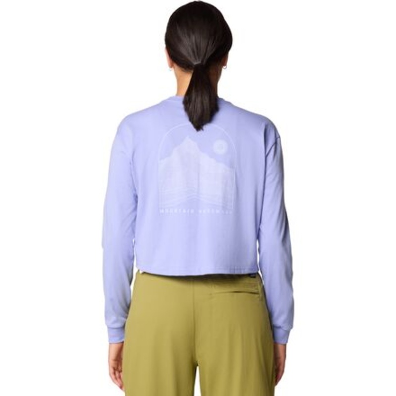 Mountain Sunset Boxy Crop Long-Sleeve Top – Women&apos;s
