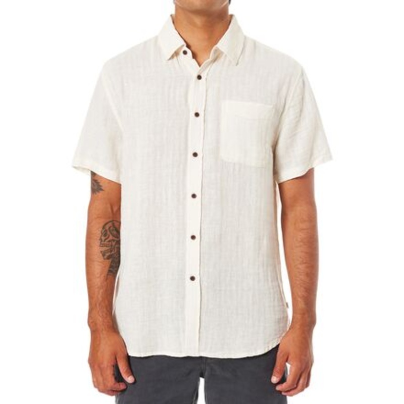 Alan Solid Shirt – Men&apos;s|Vintage White|Lago|Black Wash|XL|S|XXL|M|L
