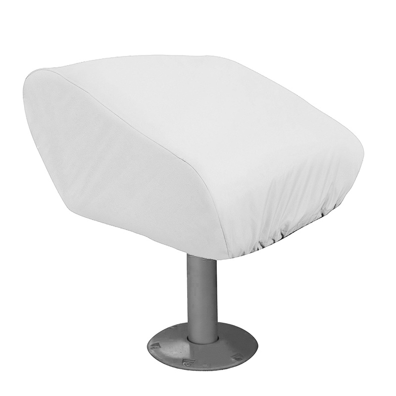 Taylor Made Folding Pedestal Boat Seat Cover  Vinyl White  Boat Box