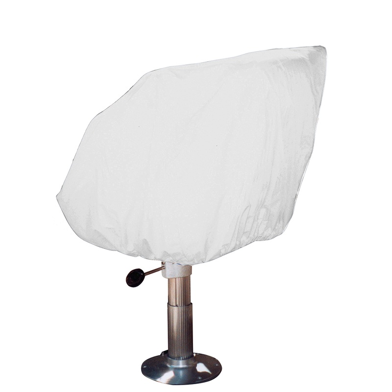 Taylor Made Helm/Bucket/Fixed Back Boat Seat Cover  Vinyl White  Boat Box