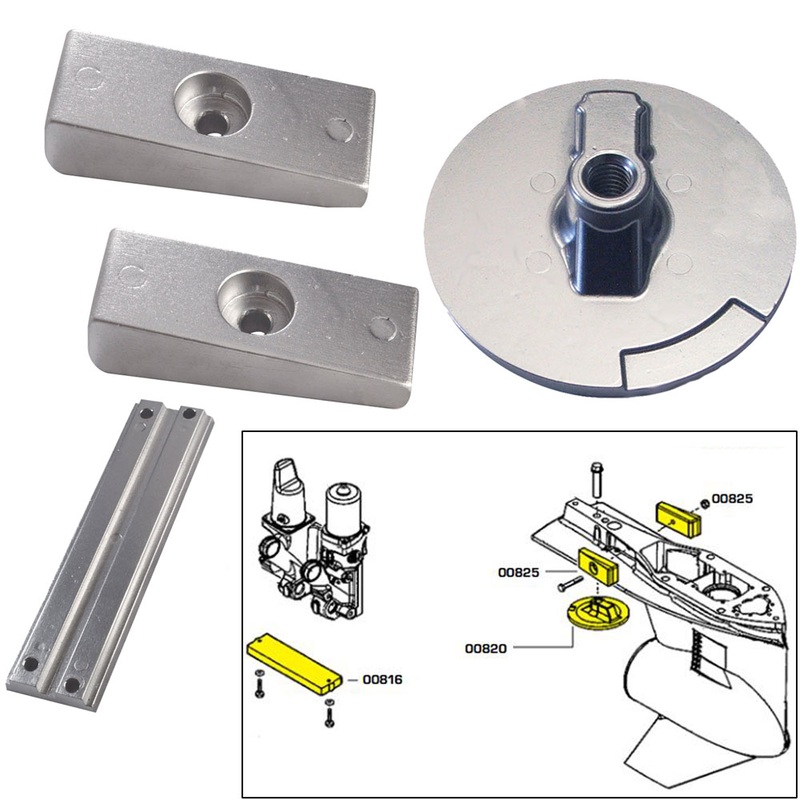 Tecnoseal Anode Kit w/Hardware  Mercury Verado 4  Magnesium  Boat Box