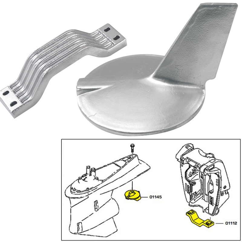 Tecnoseal Anode Kit w/Hardware  Yamaha 200-300HP Hi-Performance  Aluminum  Boat Box