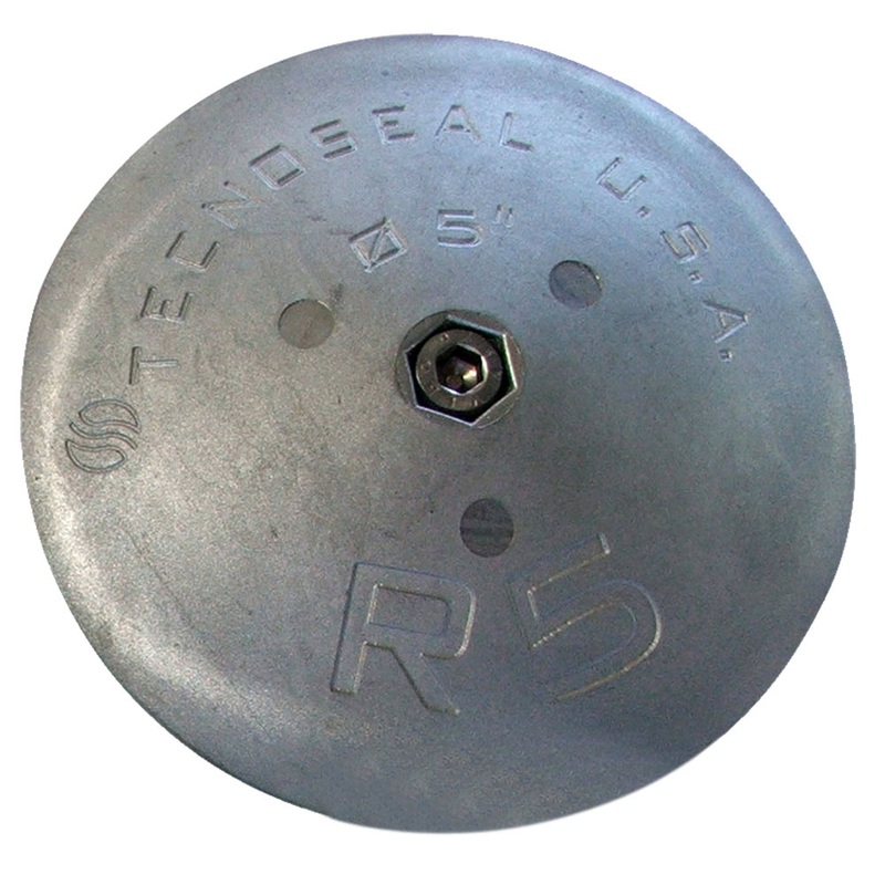 Tecnoseal R5AL Rudder Anode  Aluminum  5 x 7/8  Boat Box
