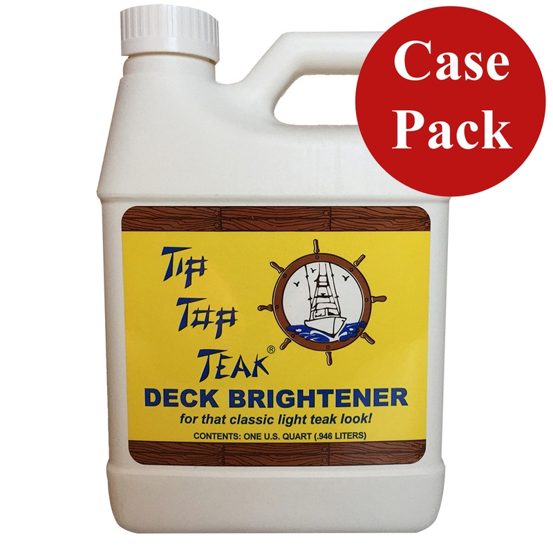 Tip Top Teak Tip Top Teak Deck Brightener  Quart  *Case of 12*  Boat Box