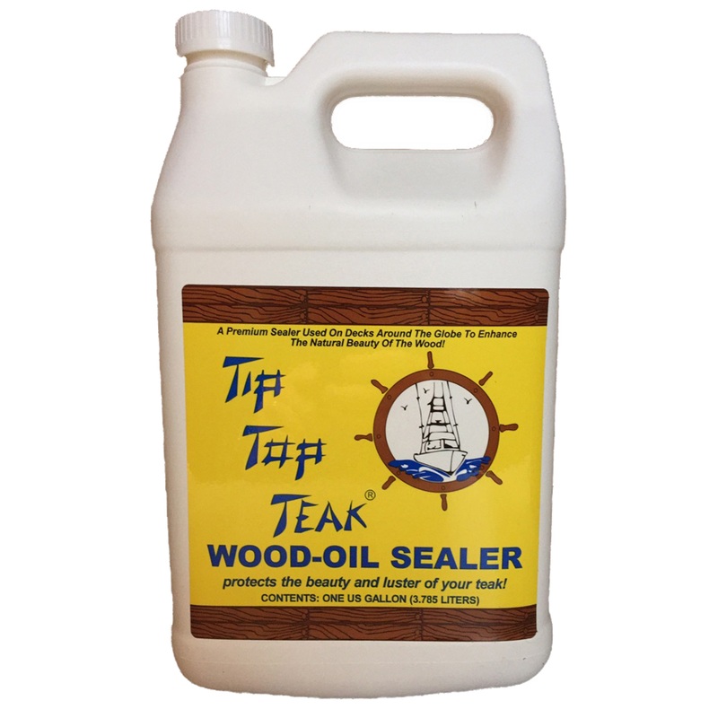 Tip Top Teak Wood Oil Sealer  Gallon  Boat Box