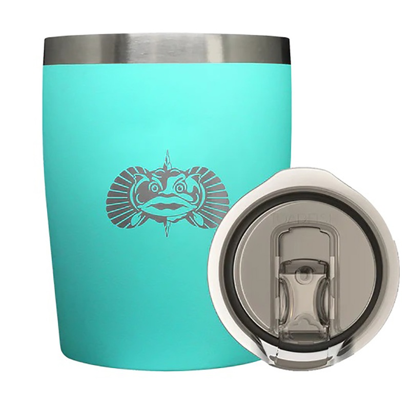 Toadfish Non-Tipping 10oz Rocks Tumbler  Teal  Boat Box