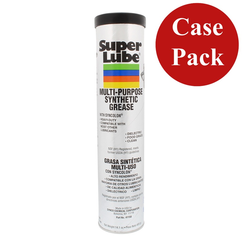 Super Lube Multi-Purpose Synthetic Grease w/Syncolon  14.1oz Cartridge *Case of 12  Boat Box