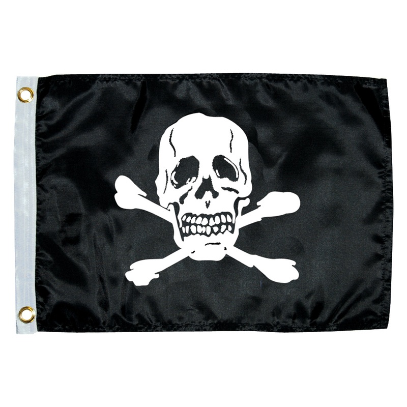 Taylor Made 12 x 18 Jolly Roger Novelty Flag  Boat Box