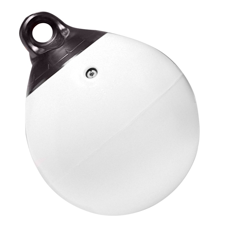Taylor Made 9 Tuff End Inflatable Vinyl Buoy  White  Boat Box