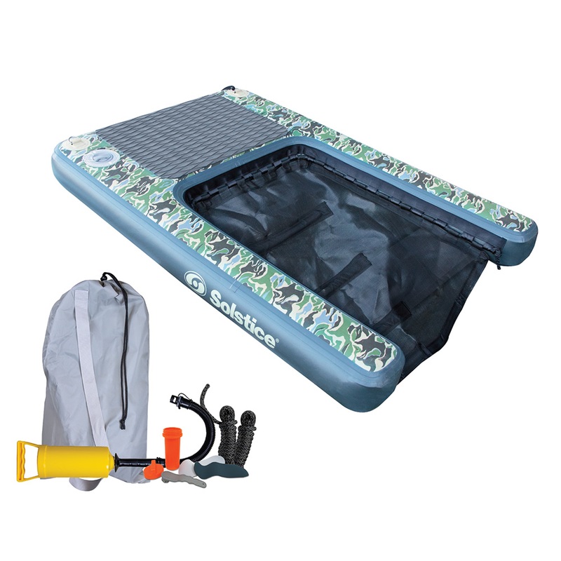 Solstice Watersports Inflatable PupPlank Dog Ramp  XL Sport  Camo  Boat Box